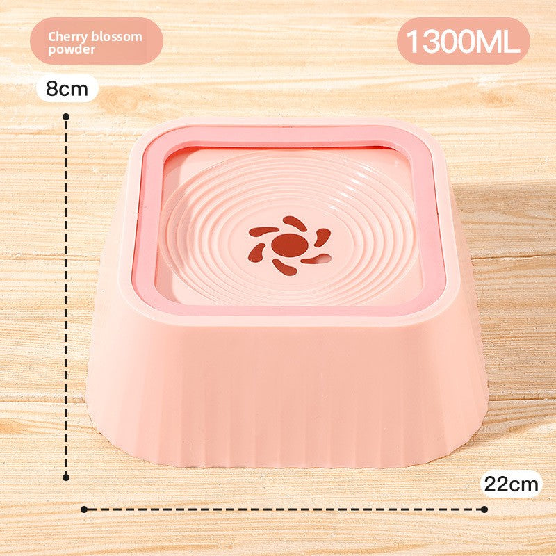 Dog Cat Water Bowl with Non Wet Mouth Floating Basin Buoyancy Neck Protection