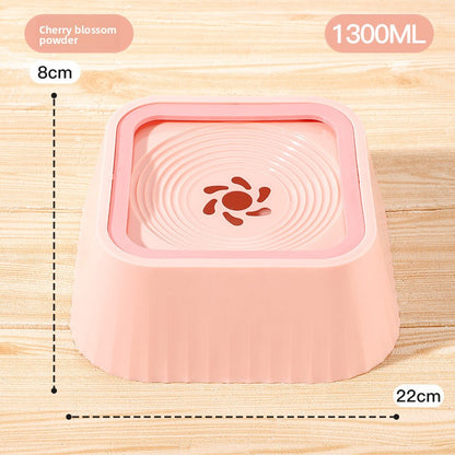 Dog Cat Water Bowl with Non Wet Mouth Floating Basin Buoyancy Neck Protection