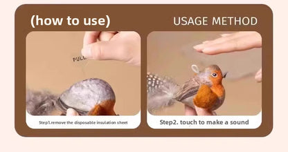 Simulation Bird Sound Cat Toy SelfEntertainment Teaser Wand for EnergyBurning Kitten