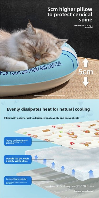 Dog Cat Ice Cool Mat Pad Summer Sleeping Floor Cooling Supplies Nest