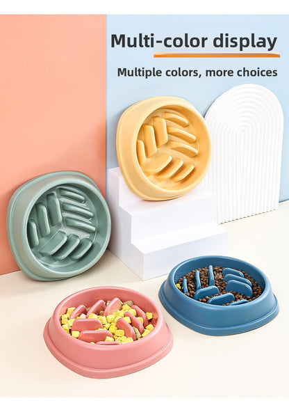 Dog Bowl Cat Bowl Slow Feeder Dog Anti-Choke Slow Feeder Food Bowl Large Capacity Feeder Non-Slip Anti-Tip Pet Bowl