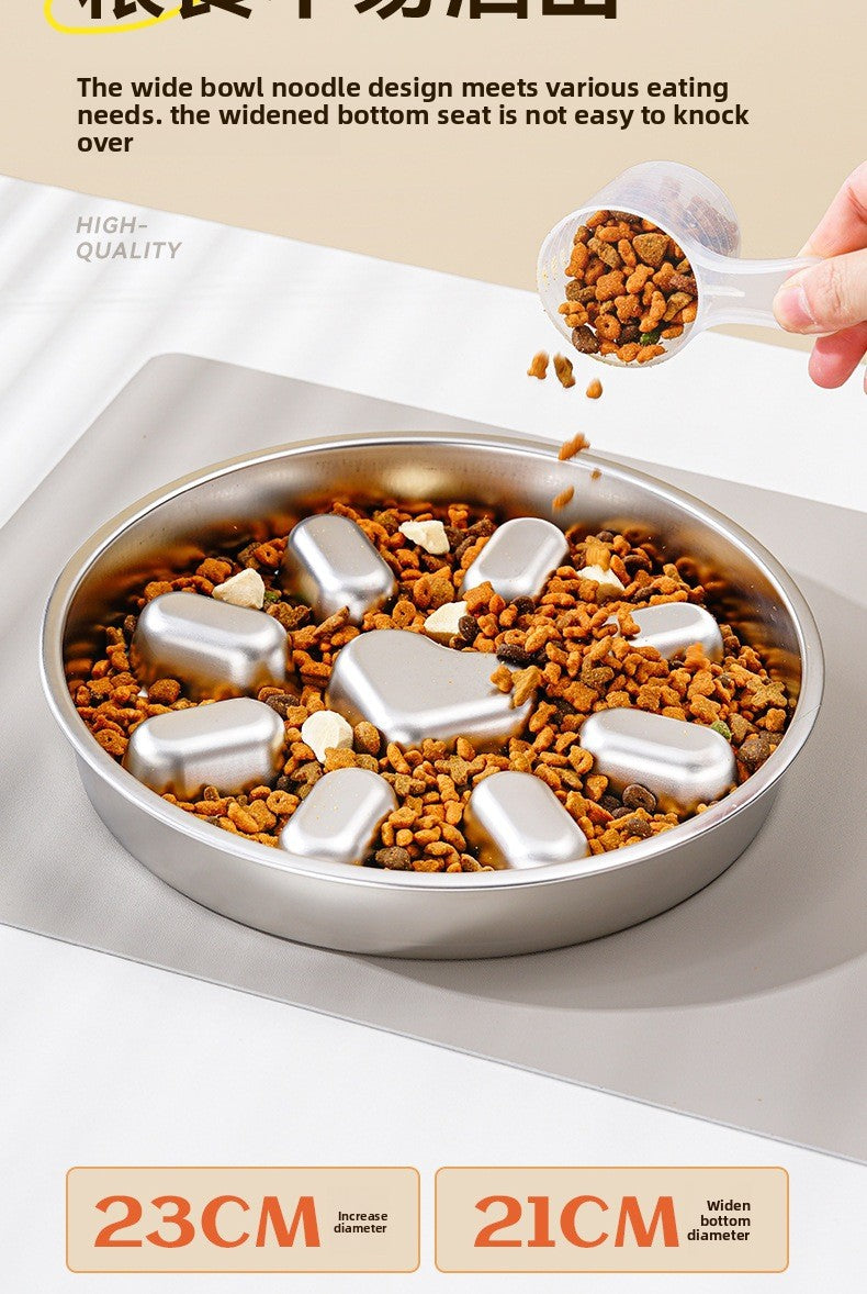 304 Stainless Steel Slow Feeder Heart Bowl for Cats and Dogs