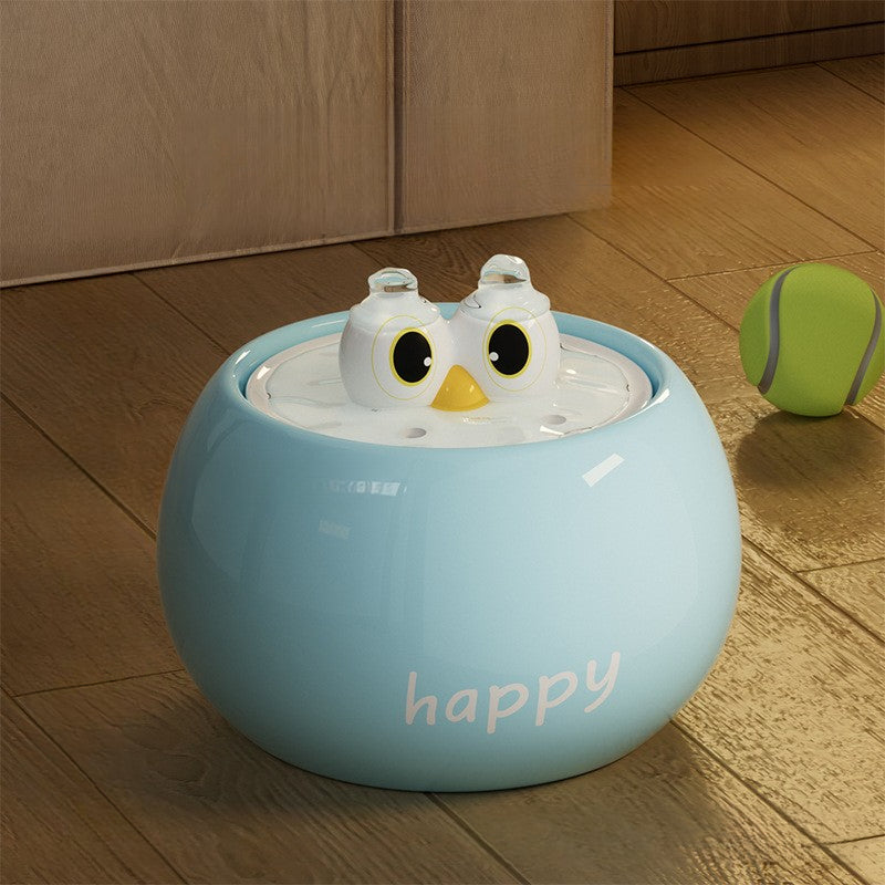 Premium Quiet Ceramic Cat Dog Water Fountain Automatic Circulating Drinker with Filter for Fresh Water