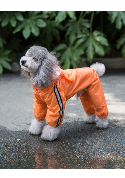 Waterproof Pet Raincoat Full Coverage Four Legged Design for Small and Medium Dogs Summer Outdoor Adventure Cartoon Teddy Dog Clothes