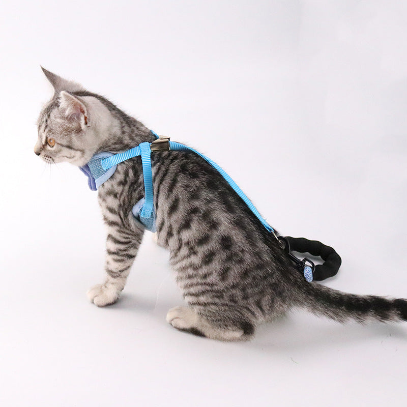 New Bowknot Design Cat Leash Vest-Style Adjustable Walking Harness