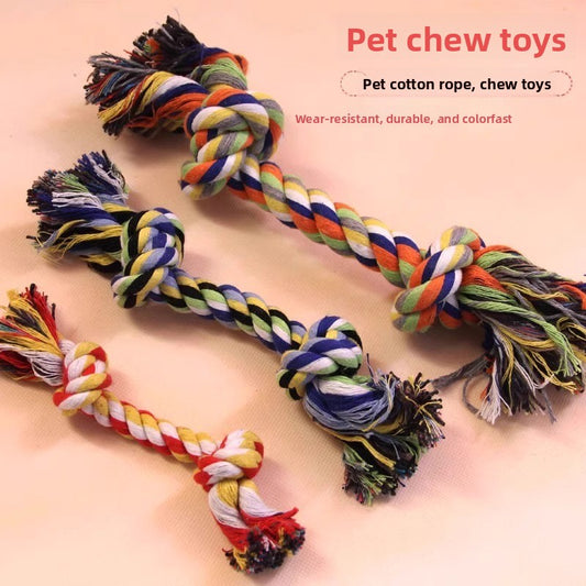 Interactive Dog Bite Pulling Rope Knot Toy for Medium to Large Puppies