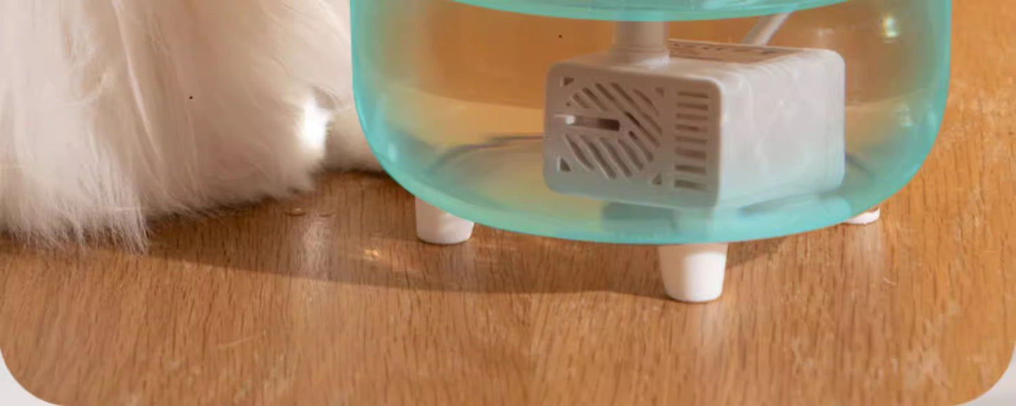 Silent Automatic Cat Water Dispenser Large Capacity Pet Fountain Anti Black Chin Bowl