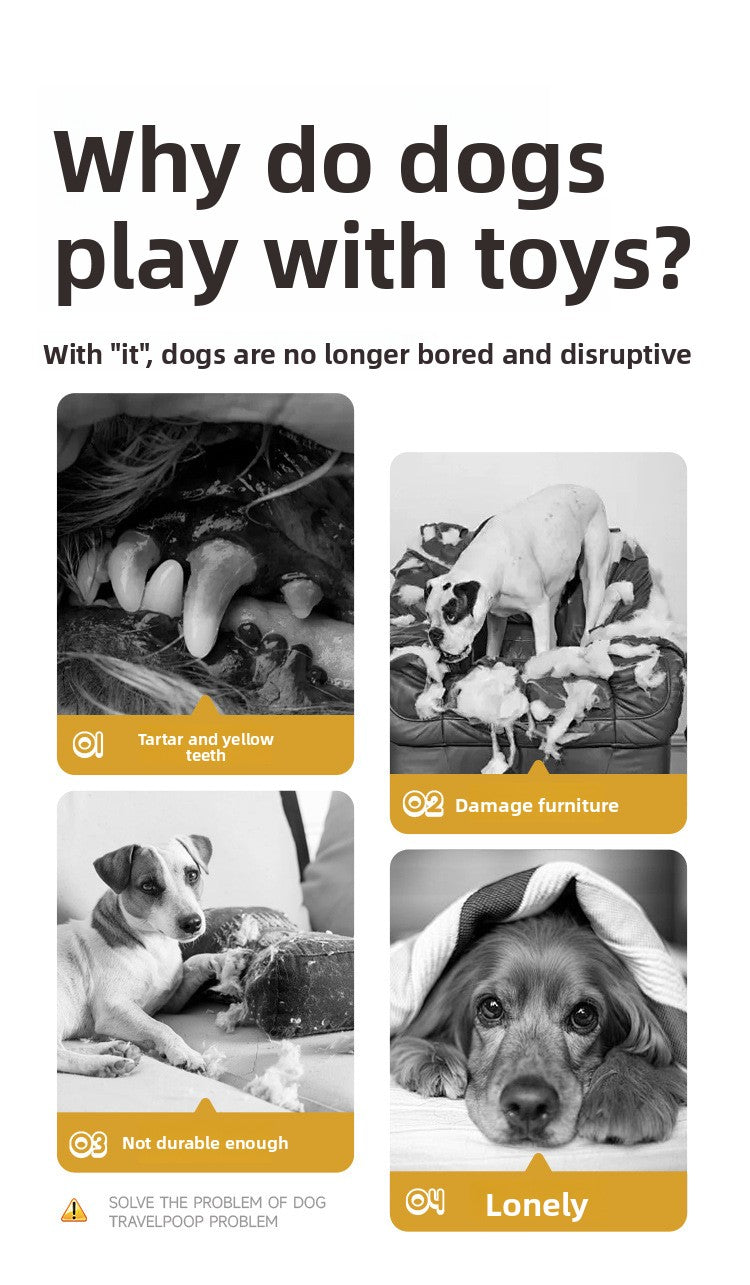 Interactive Dog Treat Dispensing Ball Toy Durable Chew Resistant Self-Play Pet Toy for Boredom Relief Mental Stimulation and Teeth Cleaning