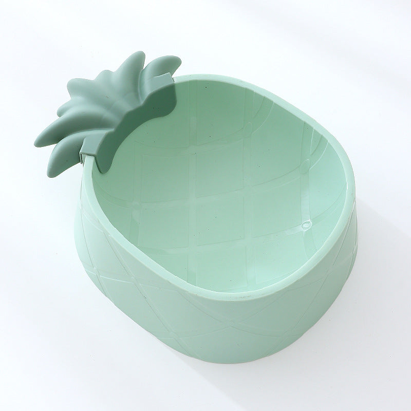 INS Aesthetic Pineapple Shaped Pet Dog Food Plastic Bowl