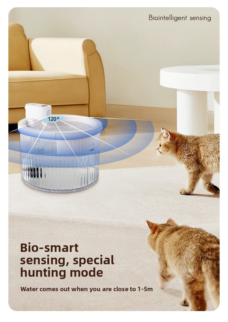 Pet Water Dispenser Smart Sensor Cat Automatic Water Feeder Circulation Non-Electric Large Capacity Long Battery Life