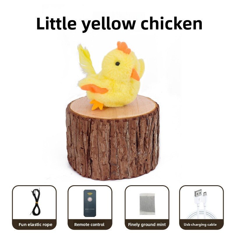 Interactive Cat Toy with Touch Sensitive Sound Plush Bird Hedgehog Capybara Teaser Stick for Teeth Grinding Self Play and Boredom Relief