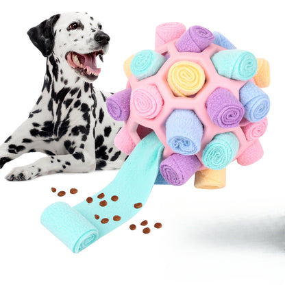 Pet Sniffing Mat Food Hiding Ball Dog Puzzle Durable Chew Cat Multi-functional Rubber Ball Hollow Ball Pop Ball Dog