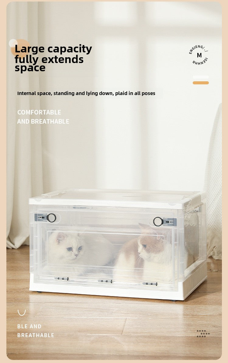 Large Pet Grooming Dryer Box for Cats with Transparent Design