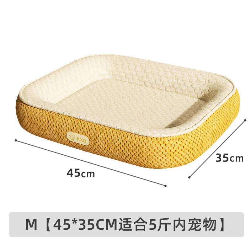 Ice Bean Dog Cat Bed New Summer Cool Mat Universal Pet Car Bed All Season