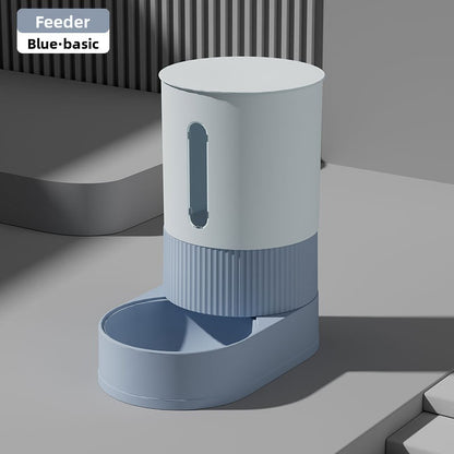 Automatic Cat and Dog Feeder and Water Dispenser Combo with Double Bowls, Neck Protection, Anti-Clumping, Large Capacity Pet Food Utensils