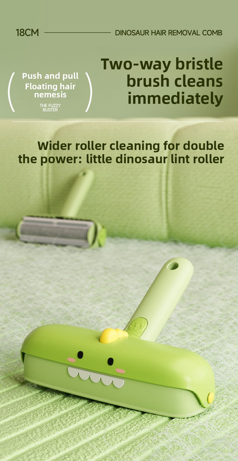 Reusable Pet Hair Remover Brush Dinosaur Design Sticky Lint Roller for Cat Dog Hair on Bedding Clothes Furniture Carpet Couch