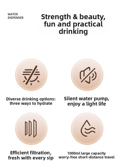 Cat Water Fountain 2L Automatic Circulating Flower Design with LED Light and Filter for Healthy Hydration