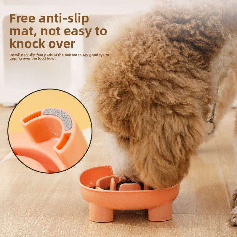 Pet Choking Prevention Flower Small Square Four-Legged Dog Slow Feeder