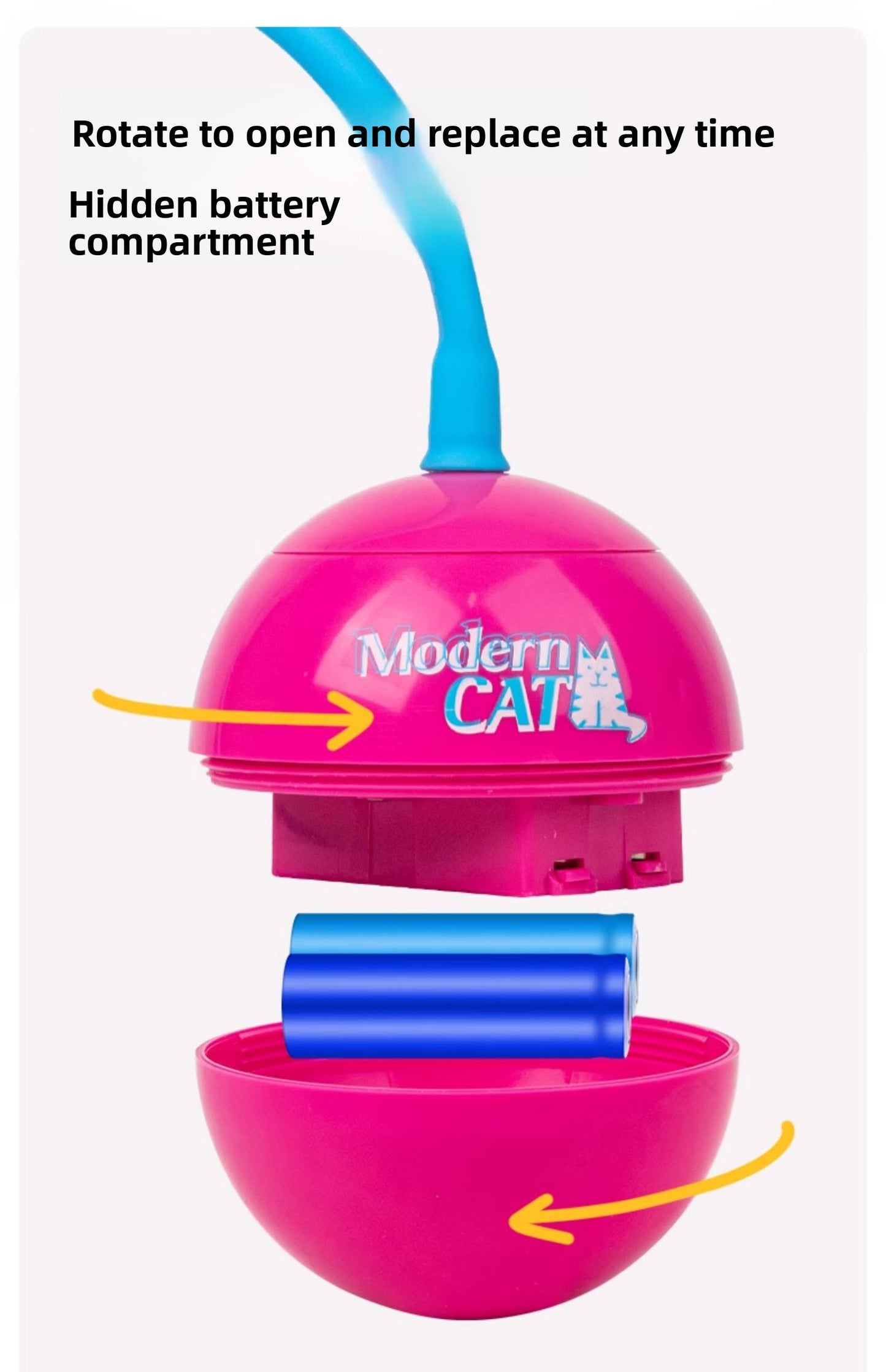 Automatic Electric Cat Toy with Irregular Sliding Magic Spinning Ball for Self-Entertainment