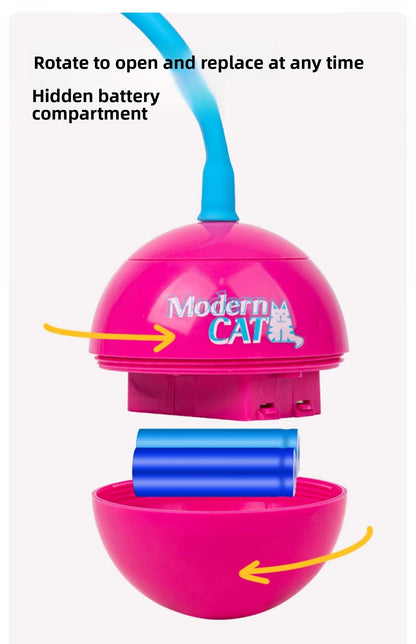 Automatic Electric Cat Toy with Irregular Sliding Magic Spinning Ball for Self-Entertainment
