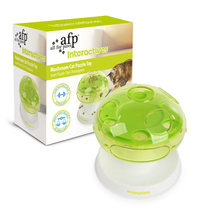 Pet Interactive Slow Feeder Mushroom Cat Food Leakage Educational Toy