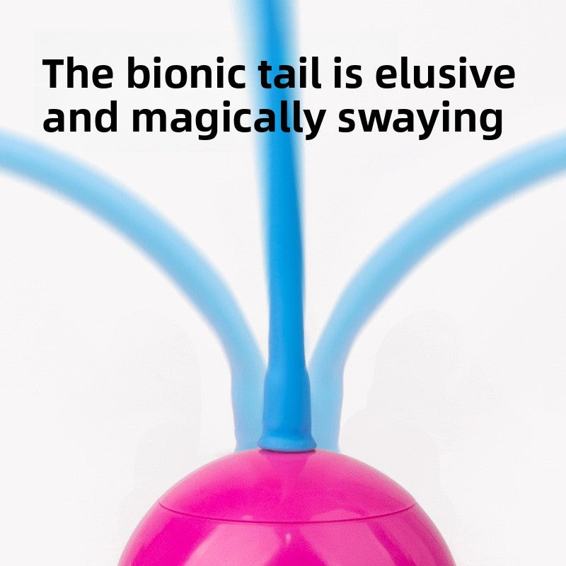 Automatic Electric Cat Toy with Irregular Sliding Magic Spinning Ball for Self-Entertainment