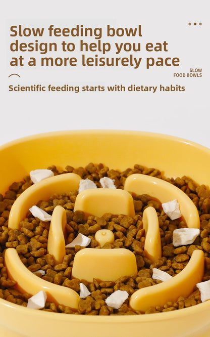 Pet Choking Prevention Flower Small Square Four-Legged Dog Slow Feeder