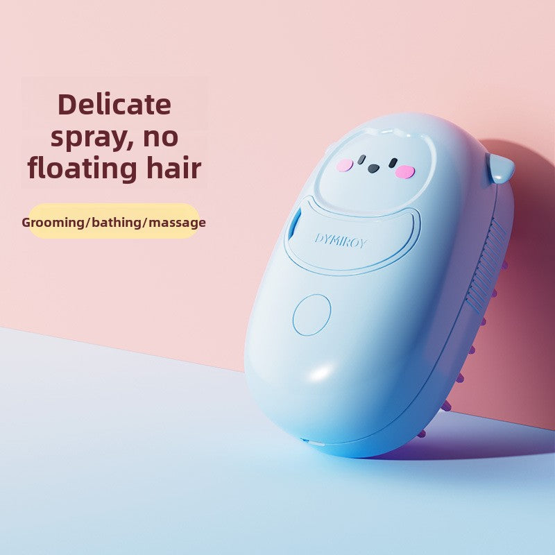Rechargeable Electric Pet Brush with Spray Massage Silicone Bath for Cat Dog Anti-Shedding Comb