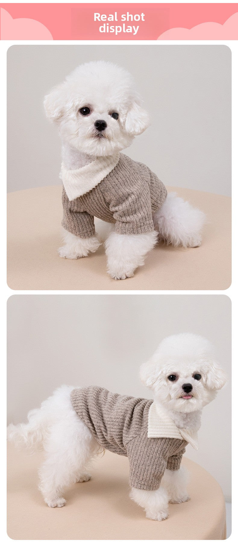 Warm Dog Sweater Winter Clothes for Small Dogs Puppies Cats French Bulldog Pomeranian Soft Knitted Pet Apparel