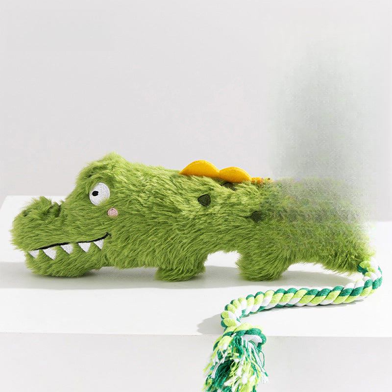 Durable Dinosaur Plush Dog Toy with Squeaker Interactive Chew Toy for Small Medium Dogs Tough Chewers Pet Supplies Puppy Teething