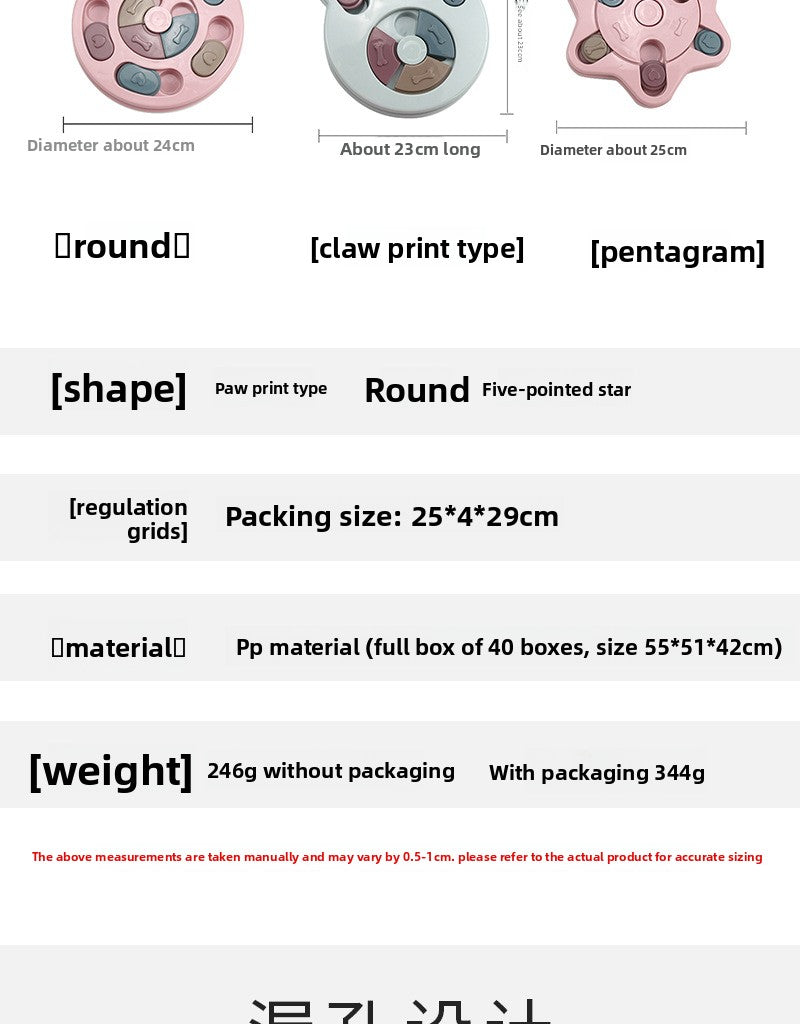 Interactive Pet Dog Puzzle Slow Feeder Leak Proof Durable Dog Bowl