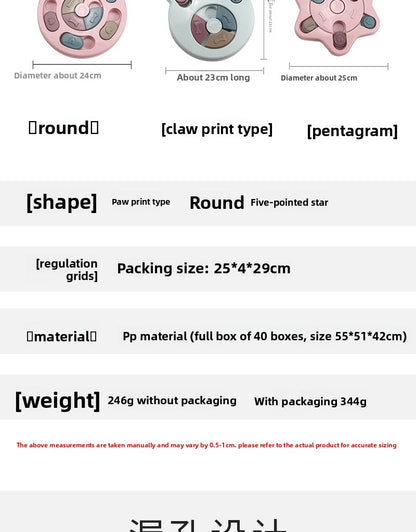 Interactive Pet Dog Puzzle Slow Feeder Leak Proof Durable Dog Bowl