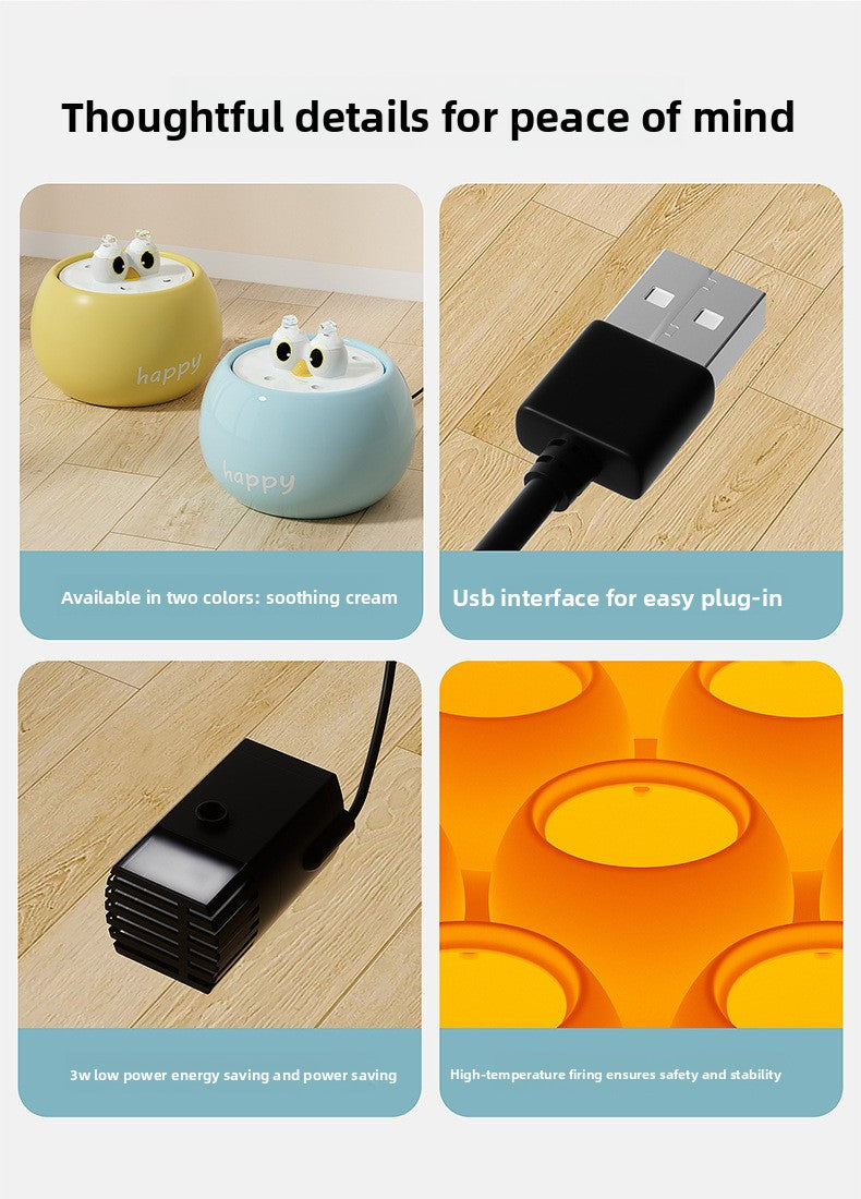 Premium Quiet Ceramic Cat Dog Water Fountain Automatic Circulating Drinker with Filter for Fresh Water