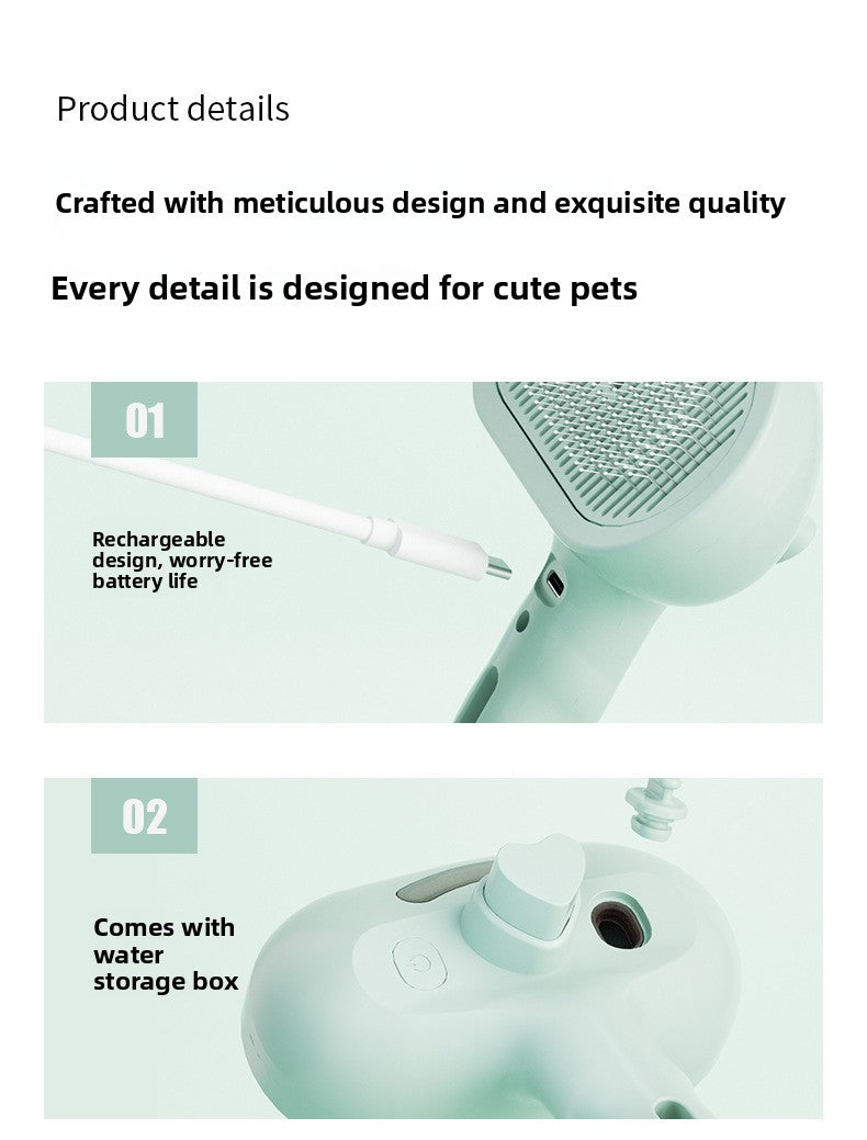 Cat Dog Grooming Comb Spray Non Flying Hair Pet Tool