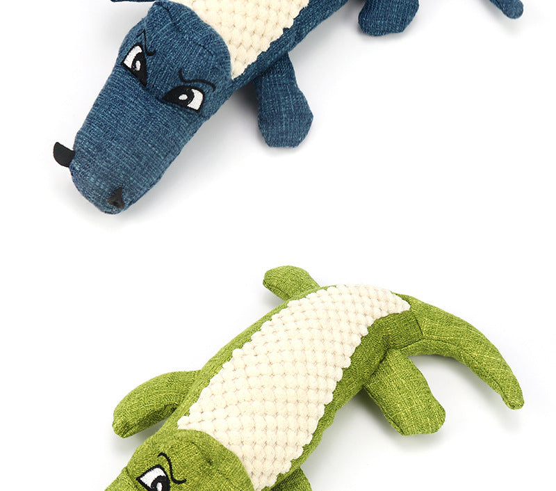 Pet Supplies Dog Plush Toy Durable Pet Toy Realistic Crocodile Sound Dog Toy