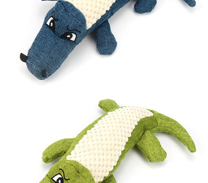 Pet Supplies Dog Plush Toy Durable Pet Toy Realistic Crocodile Sound Dog Toy