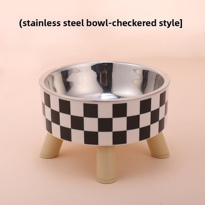 Elevated Anti Spill Cat Bowl Stainless Steel Pet Food and Water Dish with High Stand for Dogs Cats Non Slip Large Capacity Feeding Station