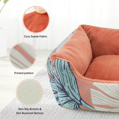 All-Season Soft Machine Washable Pet Bed for Cats Dogs Large Medium Small Non-Slip