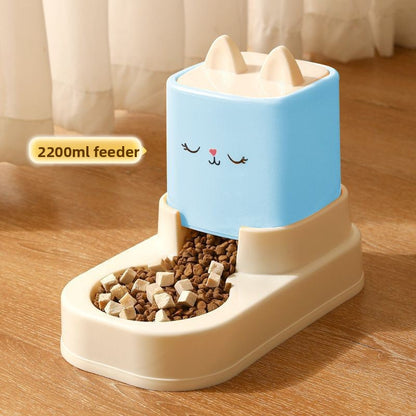 Fully Automatic Cat Drinking Device Combined with Food Feeder for Pets Cats Dogs