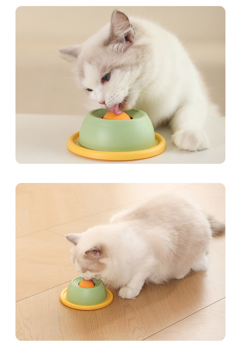 Interactive Cat Lick Mat Slow Feeder Toy for Boredom Relief Dental Care and Anti-Tip Self Entertainment with Cat Treats