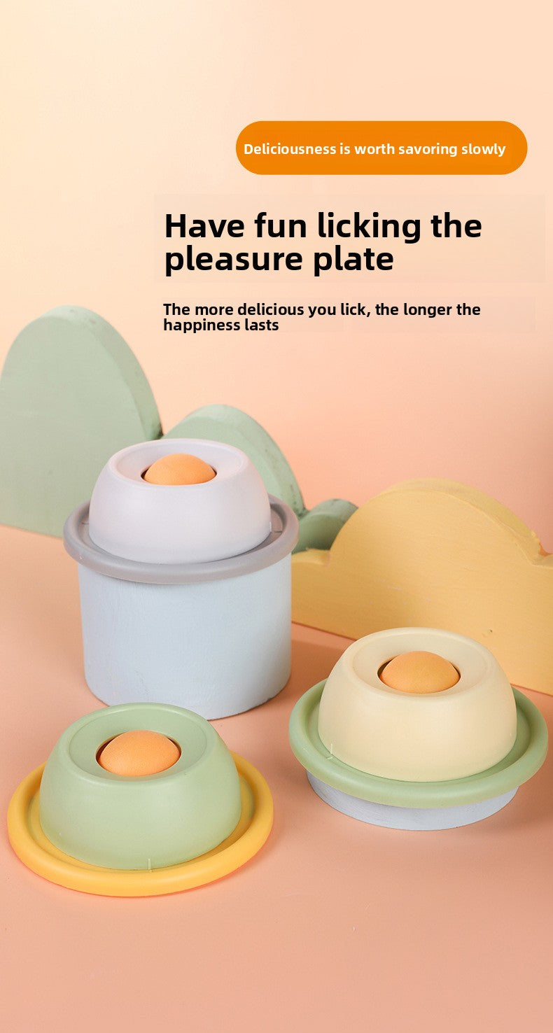 Interactive Cat Lick Mat Slow Feeder Toy for Boredom Relief Dental Care and Anti-Tip Self Entertainment with Cat Treats