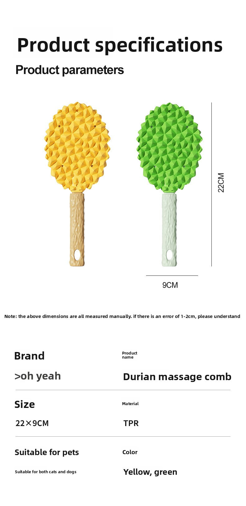 Premium Cat Deshedding Brush for Long Short Hair Pet Grooming Tool with Durian Massage Comb Effective Hair Removal and Cleaning Brush Multi Functional Fur Scraper