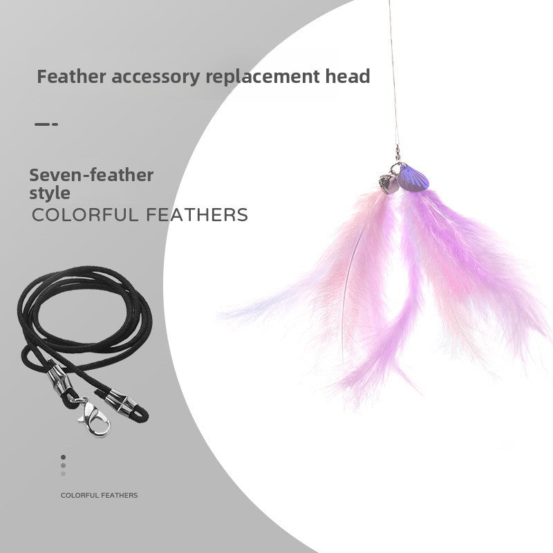 Infrared Laser Cat Teaser Wand with Detachable Feather Bell Interactive Cat Toys for Boredom and Exercise