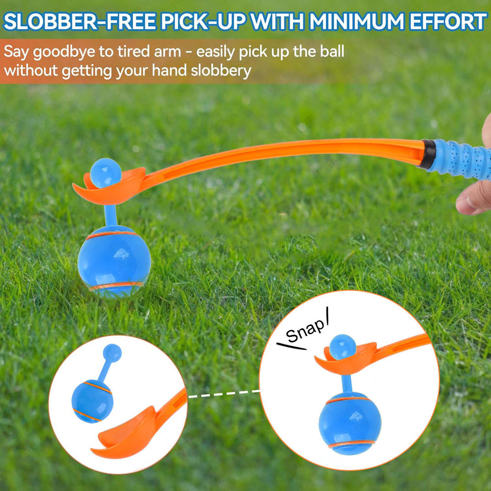 Outdoor Dog Training Throw Rod with TPR Ball and Tail Sounding Feature