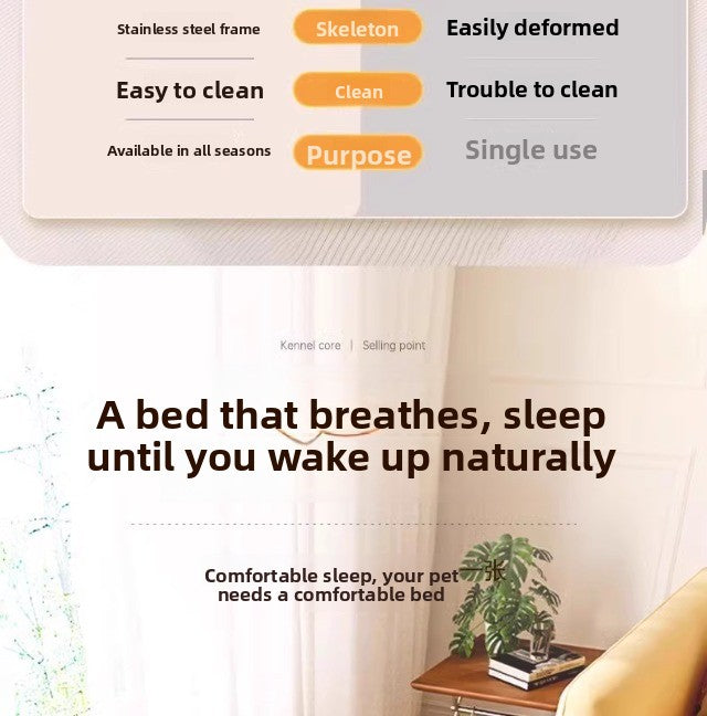 Elevated Dog Camping Bed All-Season Moisture-Proof Kennel Bed for Small Large Dogs