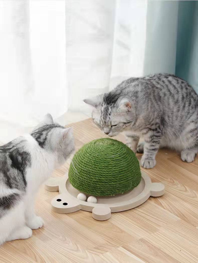Heavy Duty Sisal Cat Scratching Board Turtle Shape Non Shedding Cat Claw Grinder Toy Durable Scratch Pad for Kittens and Cats Boredom Relief