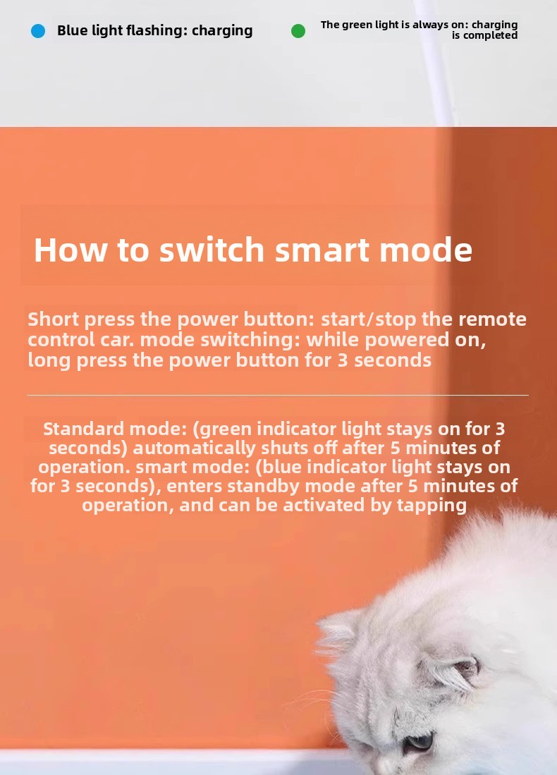 Electric Pet Running Car Feather Teaser Cat Toy for Independent Play