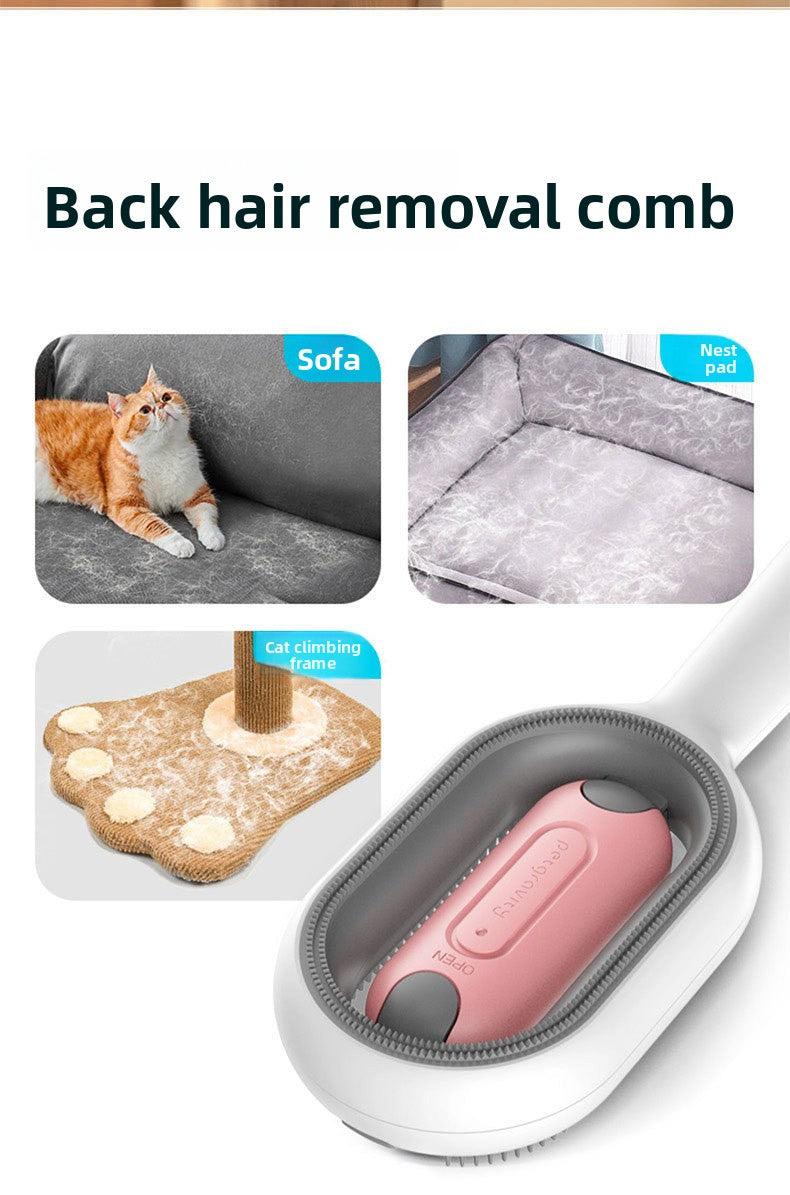 Reusable Pet Hair Removal Comb with No Wash Sticky Wipes Cat Dog Grooming Brush for Shedding Control and Furniture Carpet Clothes Fur Cleaning