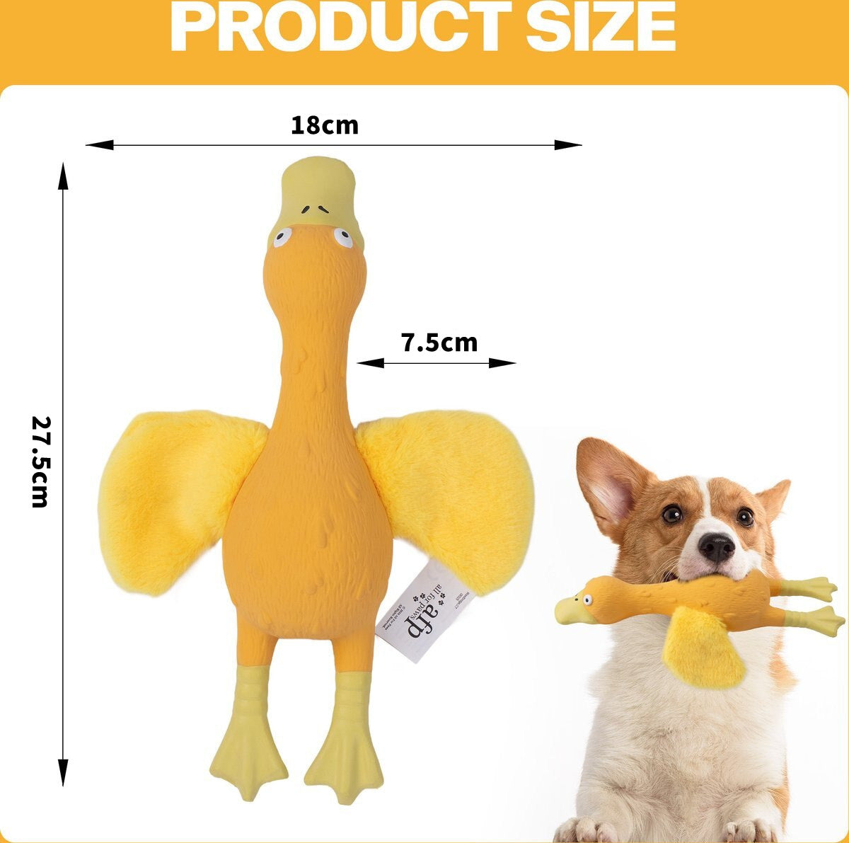Outdoor Plush Wings Dog Squeaky Chew Toy with Sound for Training