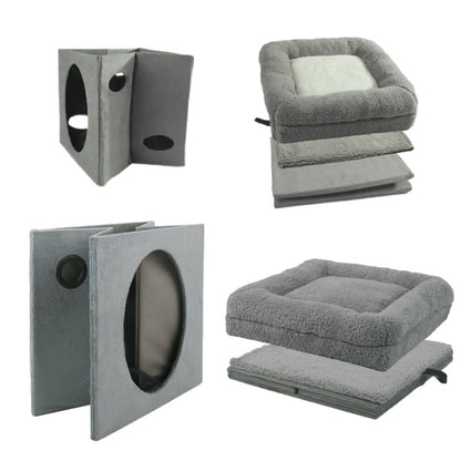 Winter Warm 2-In-1 Foldable Cat Castle Pet House